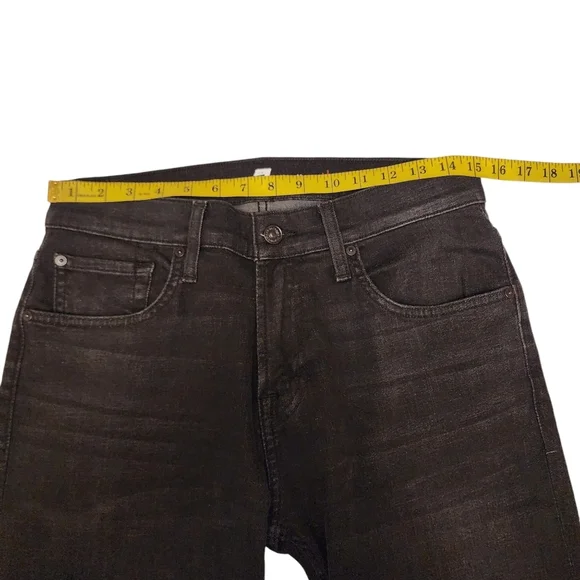 7 For All Man Kind Men's The Straight Black Slim Jeans 31 - Picture 8 of 16